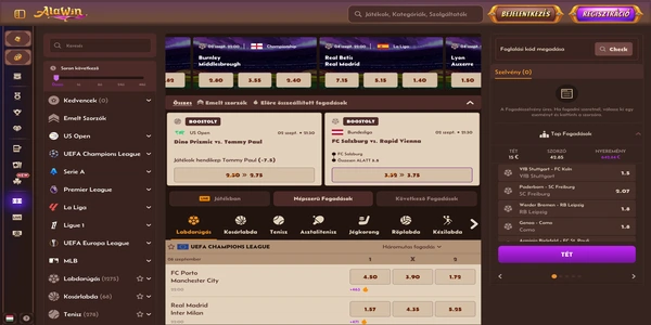 Alawin Casino oferta de pariuri sportive pe mobil