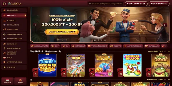 Casoola Casino pagina principală pe mobil