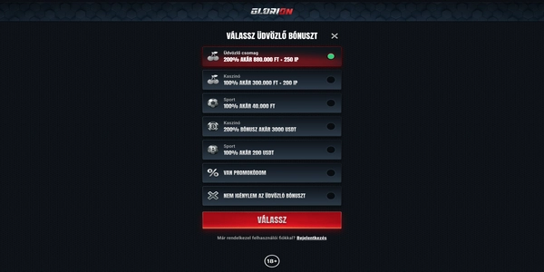 Glorion Casino procesul de înregistrare pe mobil